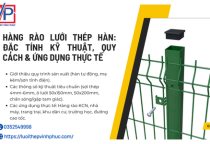 Hàng Rào Lưới Thép Hàn: Đặc Tính Kỹ Thuật, Quy Cách & Ứng Dụng Thực Tế