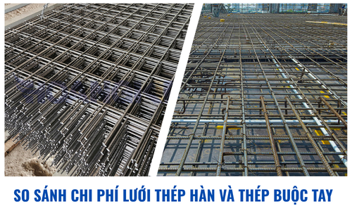 So sánh chi phí lưới thép hàn và thép buộc tay