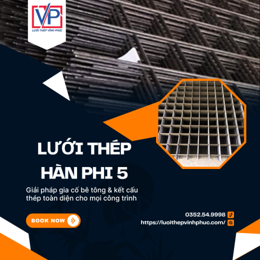 Lưới thép hàn đổ bê tông D5