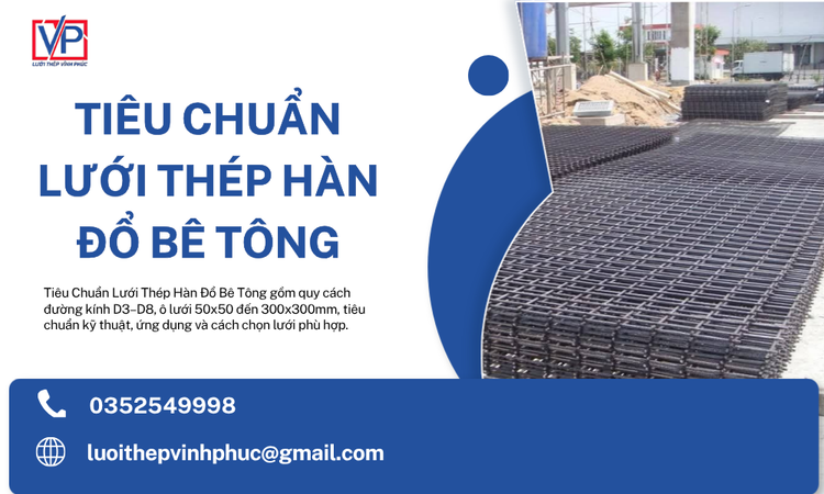 Tiêu Chuẩn Lưới Thép Hàn Đổ Bê Tông: Quy Cách, Thông Số Và Ứng Dụng Thực Tế