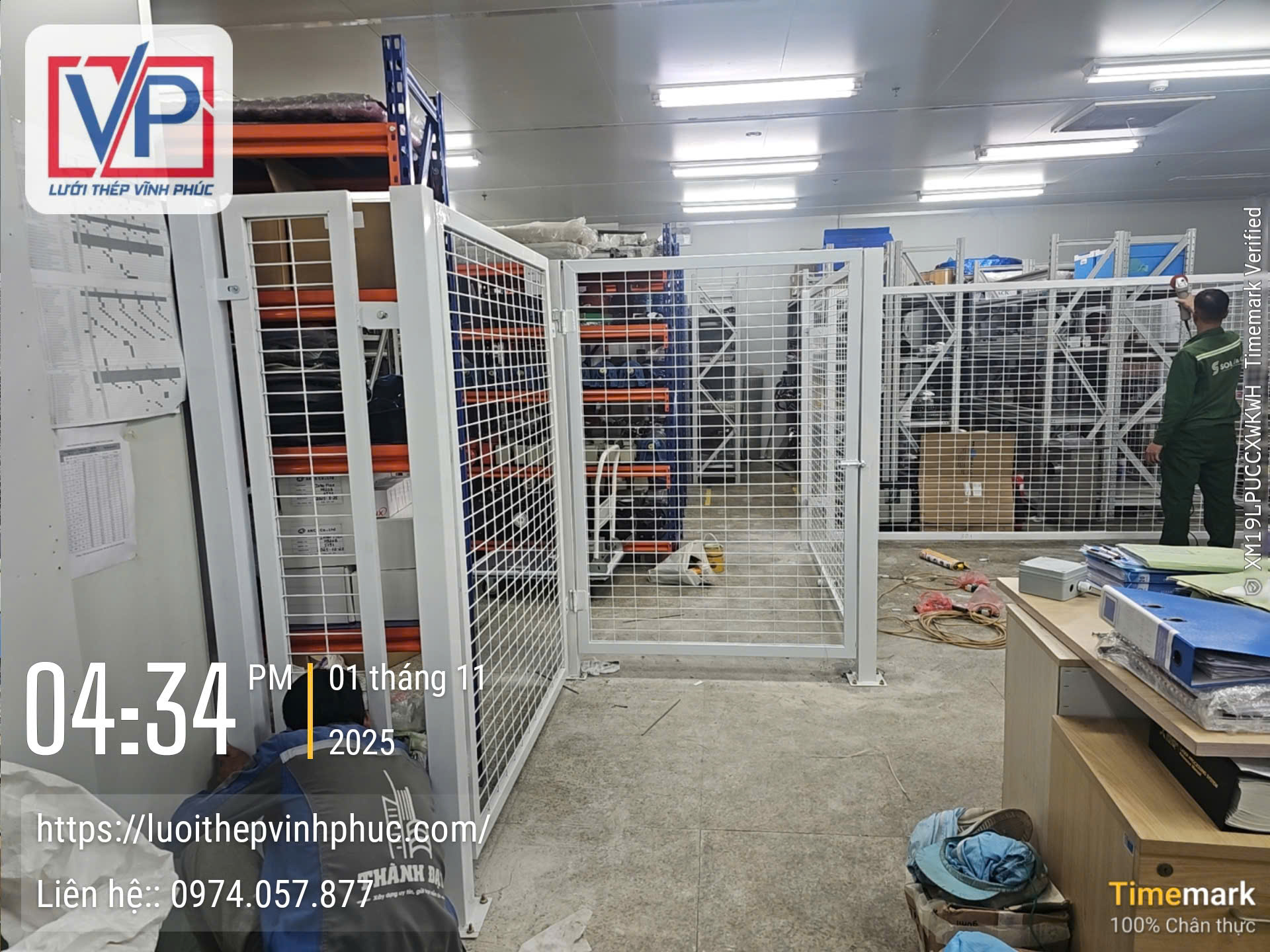 Lưới hàng rào ngăn kho hàng 